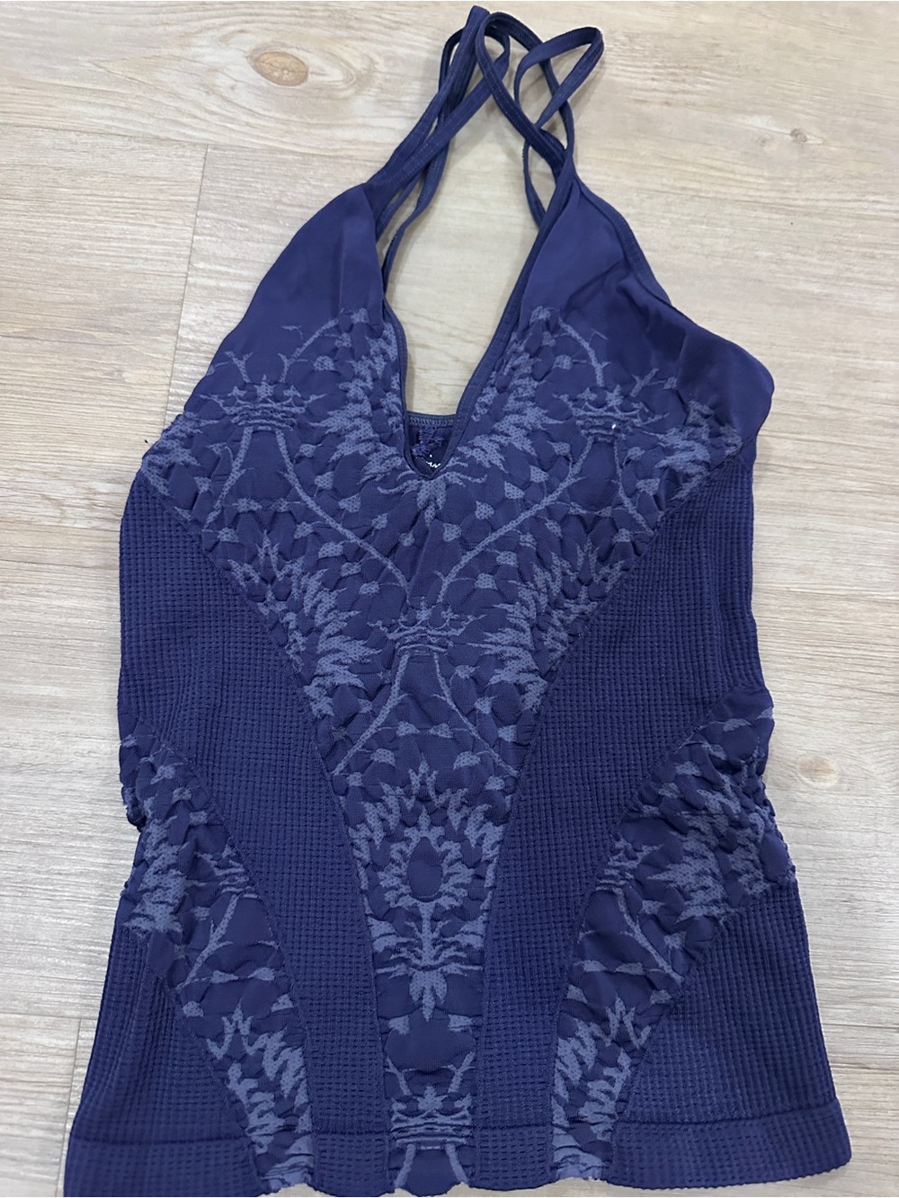 Women's Navy Lace-Detail Strappy Camisole